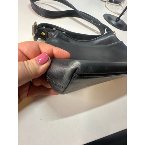 Women's Coach Black Leather Shoulder Bag One Size - Picture 4 of 10